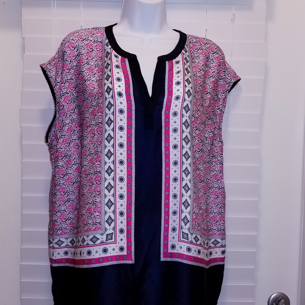 Women's Size Large Multicolor Top Blouse